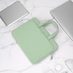 14 porte-monnaie de protection pour ordinateur portable d'inch 14 1 cm MacBook Pro M1 M2 M3 M4 M5 Ordinateur portable Notebook, Slim Lightweight ordinateur sac de transport housse avec poignée, vert