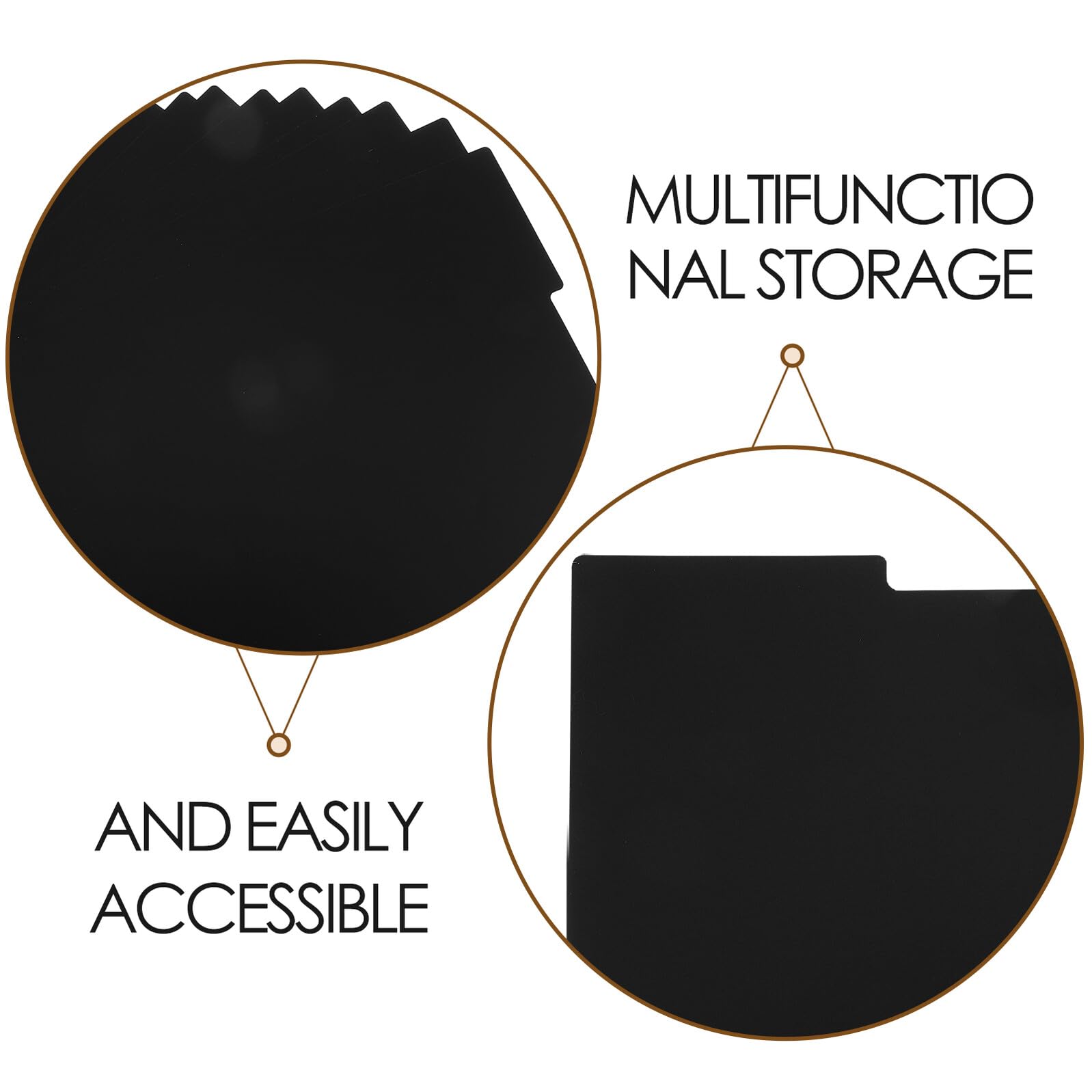 Alipis Divisori per Vinili in Plastica Pp Nero 15 Pezzi Riutilizzabili Design Creativo, Facile Installazione per Organizzazione Album e Scaffali di Registrazioni