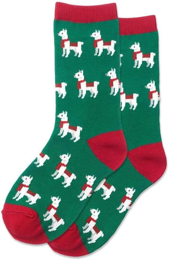 Hot Sox Kid's Gingerbread Llama Asst Socks 1 Pair