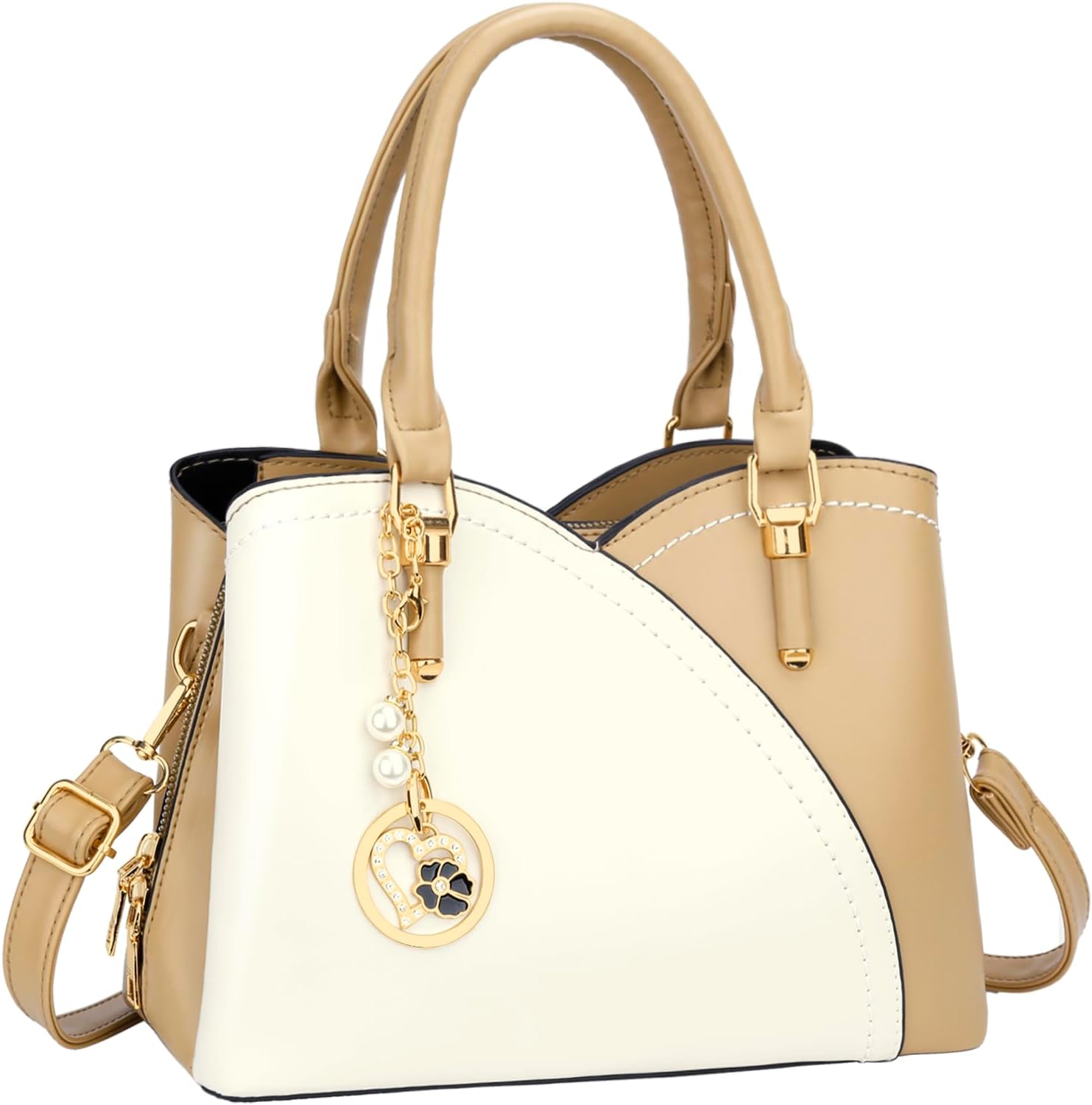 KKXIU Triple Compartments Purses and Handbags for Women Fashion Ladies Satchel Shoulder Top Handle Bag KKXIU Triple Compartments Purses and Handbags for Women Fashion Ladies Satchel Shoulder Top Handle Bag