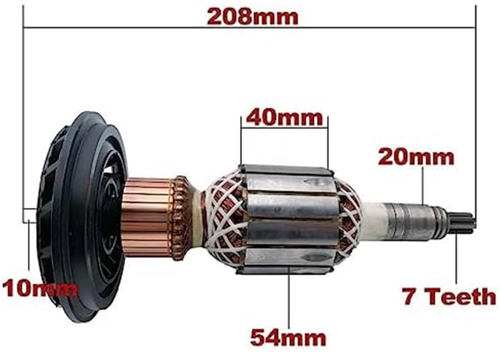 Części zamienne do kotwicy wirnika, do młota wyburzeniowego Bosch GBH11DE GSH11E (wirnik + szczotka węglowa + łożysko) Zamienny zespół wirnika twornika
