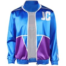 Johnny Cage Cosplay MK Costume Adults Johnny Cage Blue Coat Jacket Mens Halloween Outfits