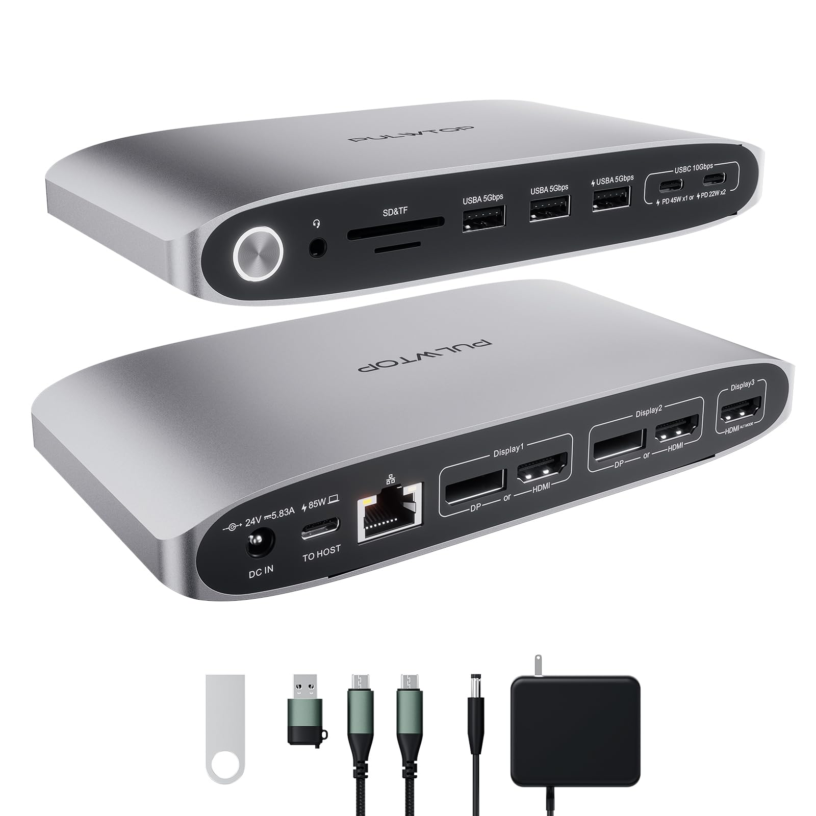 Displaylink Docking Station Dual Monitor 15 In 1 Universal Docking Station Usb C Avec Dual 4K