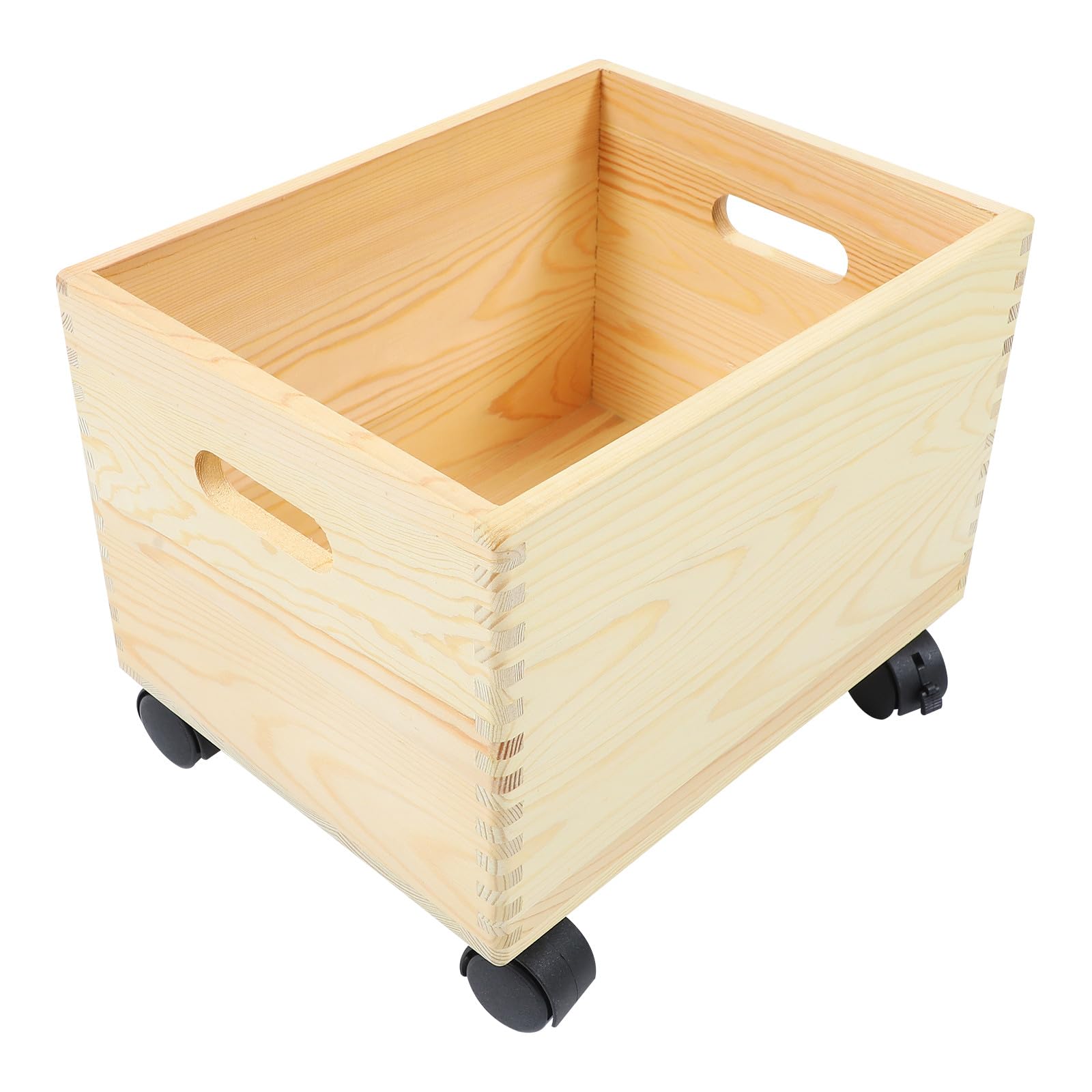MAGICLULU Caja de Almacenaje de Madera Ruedas, Contenedor Multiusos para Ropa y Juguetes, Diseño Resistente y Práctico Hogar