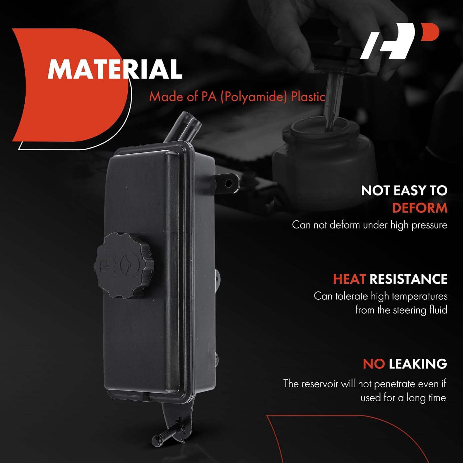 A-Premium Power Steering Reservoir/Tank with Cap & Bracket Compatible with Chevrolet Malibu 2008-2012 & Pontiac G6 2007-2009 & Saturn Aura 2007-2009