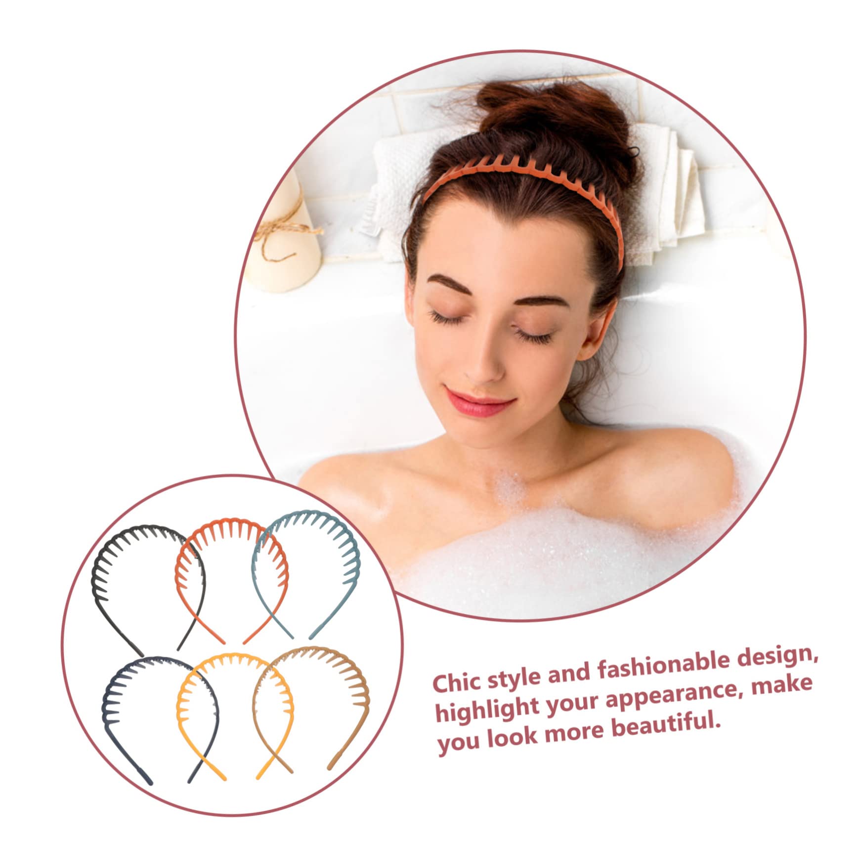 Healeved Stk gezahntes Stirnband kinder stirnband breites haarband party haarreif Männer-Bandana Mädchen loses Haar Stirnband kopfschmuck Stirnband- Stirnbänder für Männer Plastik