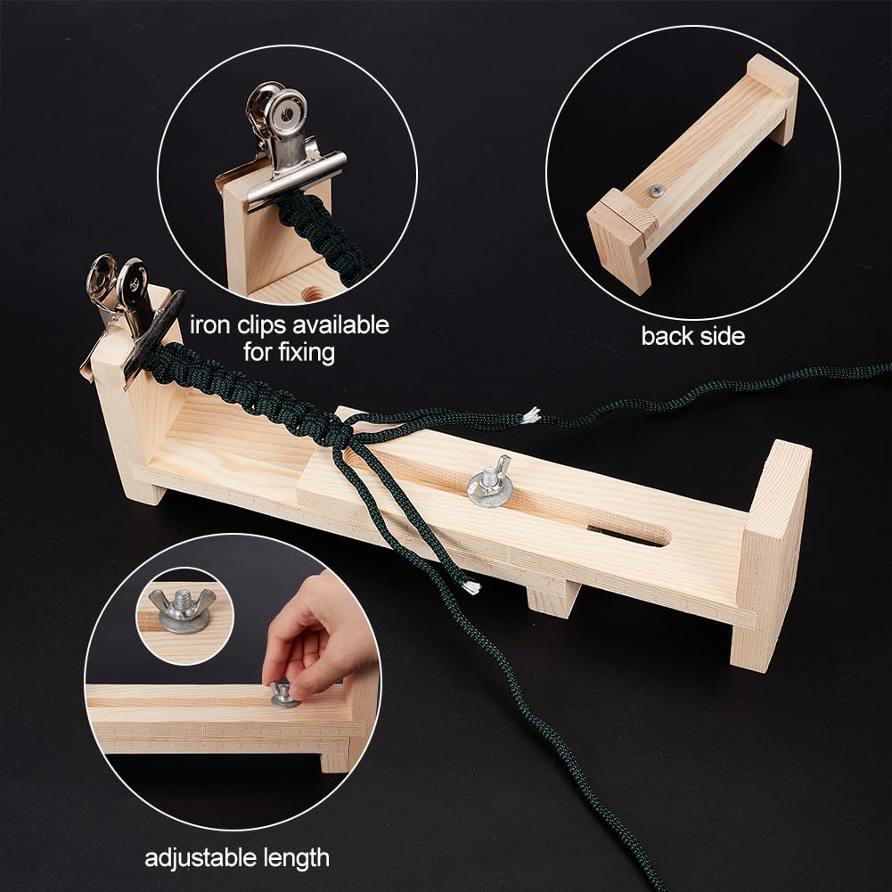 ARJDXDP Jig Braccialetto Maker Set, Kit Bracciali a Forma di U per Fare Braccialetti Regolabile per Fai Da Te Cordini Braccialetti, con 6 Rotoli Fili per Braccialetti
