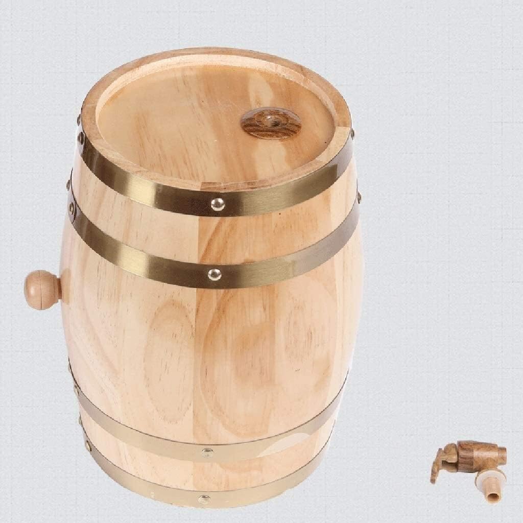 Charred White Oak Aging Barrel Wooden barrel oak wine wooden barrel red wine barrel home decoration wine barrel oak beer barrel (Size : 5L) (50L)