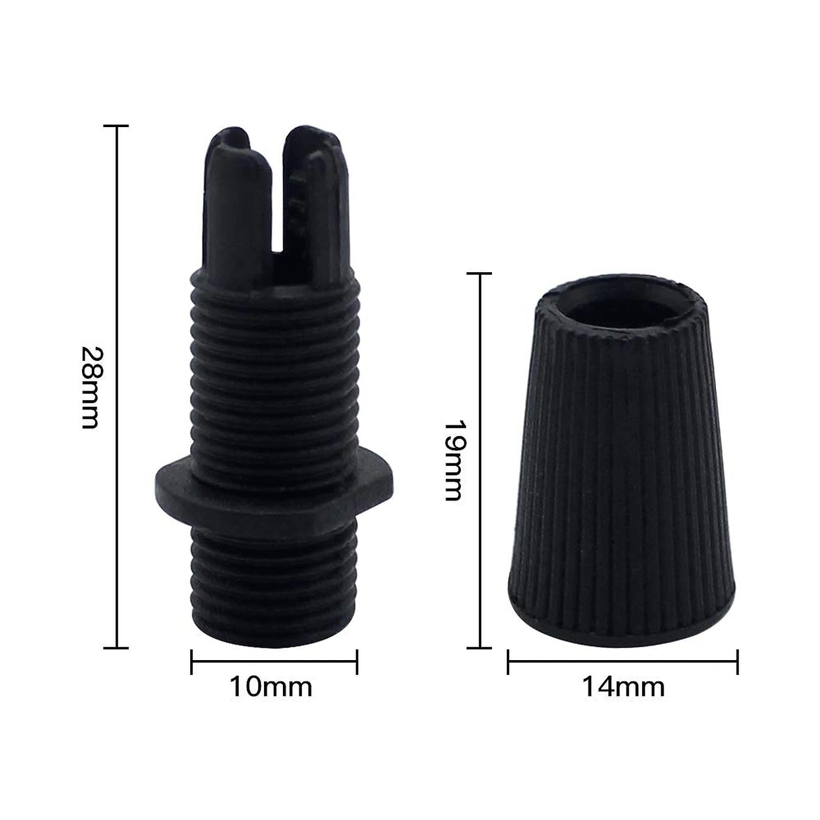 20pcs M10 connettori fermacavo a sospensione in plastica nera fermacavo in plastica fermacavo con filettatura Morsetti regolabili Clip per cavi Illuminazione a soffitto