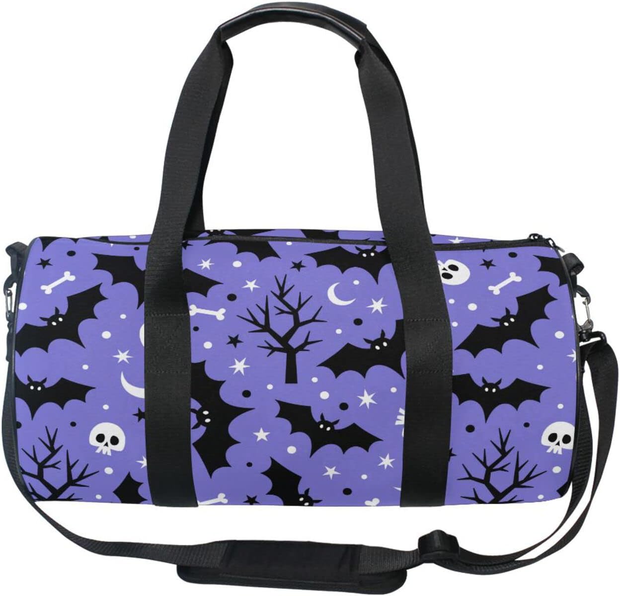 Halloween Bats Round Duffel Sports Bag Lightweight with Inner Pocket Gym Bag for Men Women Duffle Bag for Travel Sports