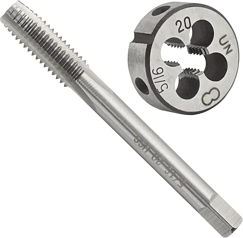 5/16 "-20 UN HSS Tap And Die Set, 5/16 x 20 UN Macho de rosca de la máquina y el hilo redondo UNS mueren mano derecha