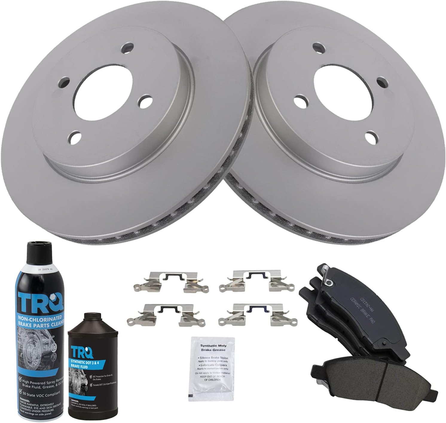 Front brake pad & rotor kit for 2012-2018 nissan versa