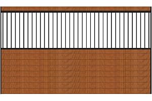 Black Steel Grilled Horse Stall Side Wall at 12' Length