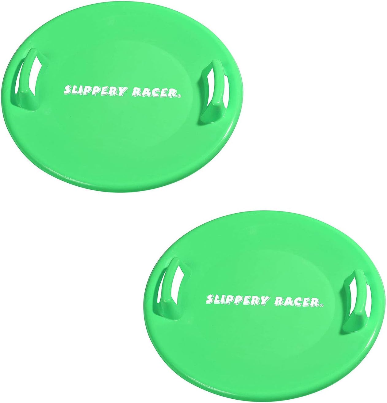 Heavy-Duty Cold Resistant Downhill Pro Plastic Outdoor Winter Saucer Disc Snow Sled with Handles.