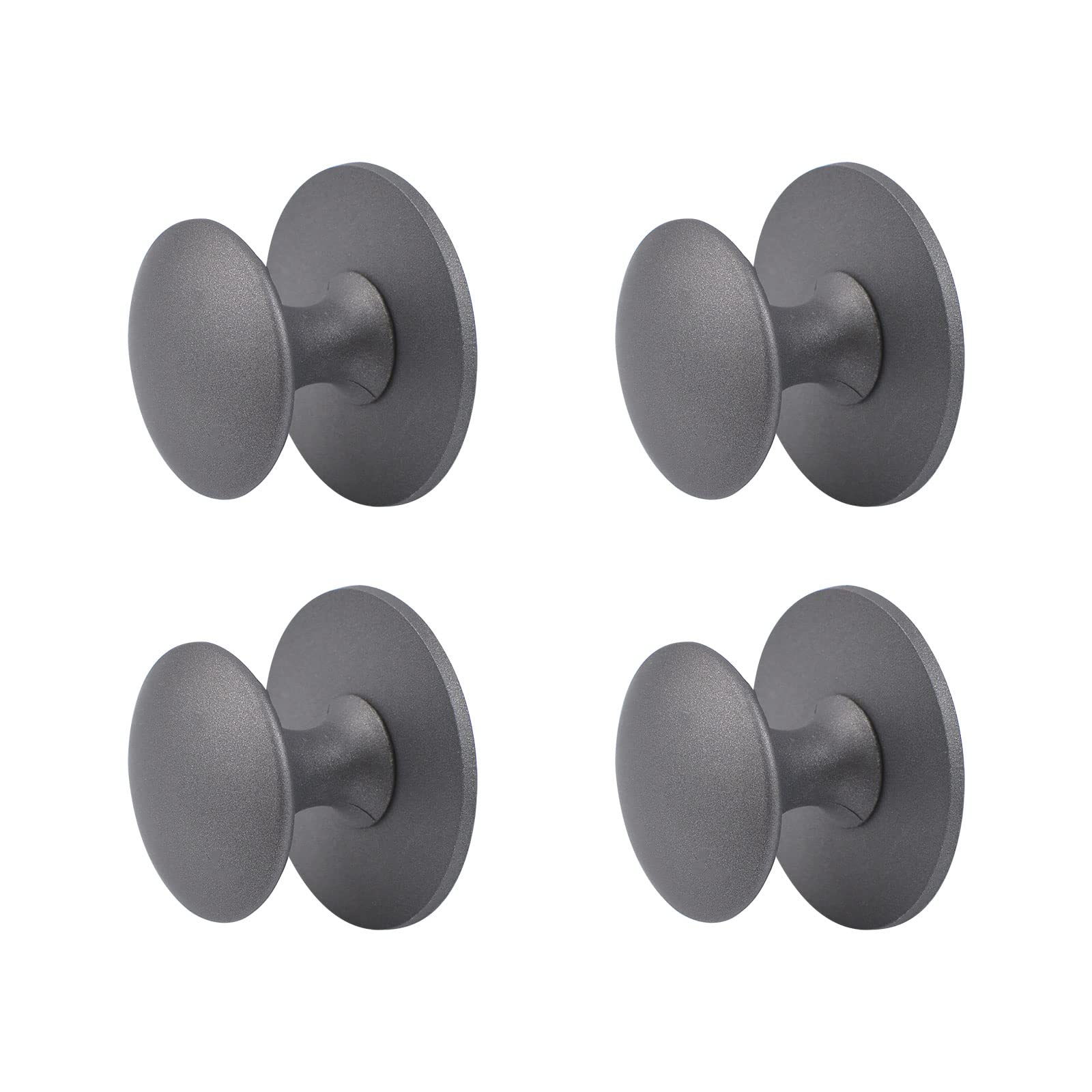 MOROBOR Stainless Steel Drawer Knobs, 4pcs Self-Stick Instant Cabinet Handle Pulls, Adhesive Sliding Door Stick On Handle with Mounting Screws for Glass Cabinet Cupboard Drawer ( Starry Sky Gray)