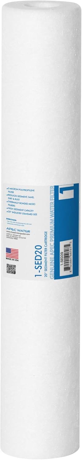 APEC Water Systems Commercial Grade US Made Stage 1 Replacement Sediment Filter for Light Commerical System(1-SED20)