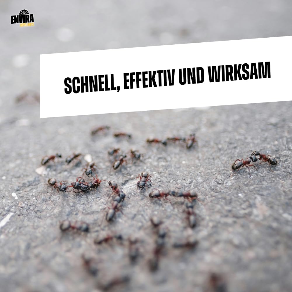 Envira Ameisen Spray 500ml – Ameisenspray gegen Wegameisen, Pharaoameisen, Waldameisen – Abwehrspray mit 3 Monate Langzeitwirkung – Ameisenmittel für Haus, Wohnung, Garten, Terrasse – Auf Wasserbasis