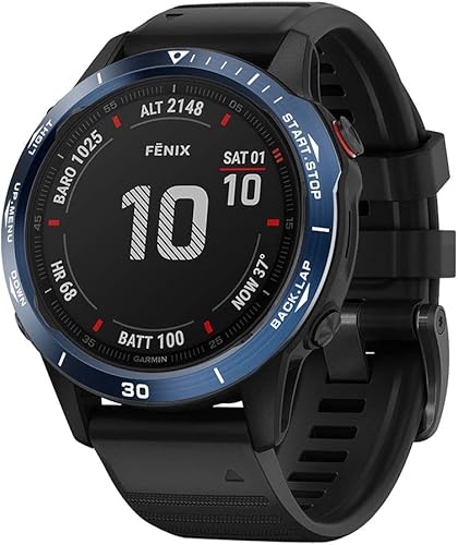 Miniatura 3 de Anillo bisel de acero inoxidable compatible con Garmin Fenix 66 Pro, funda adhesiva de anillo bisel antiarañazos y protector contra colisiones para