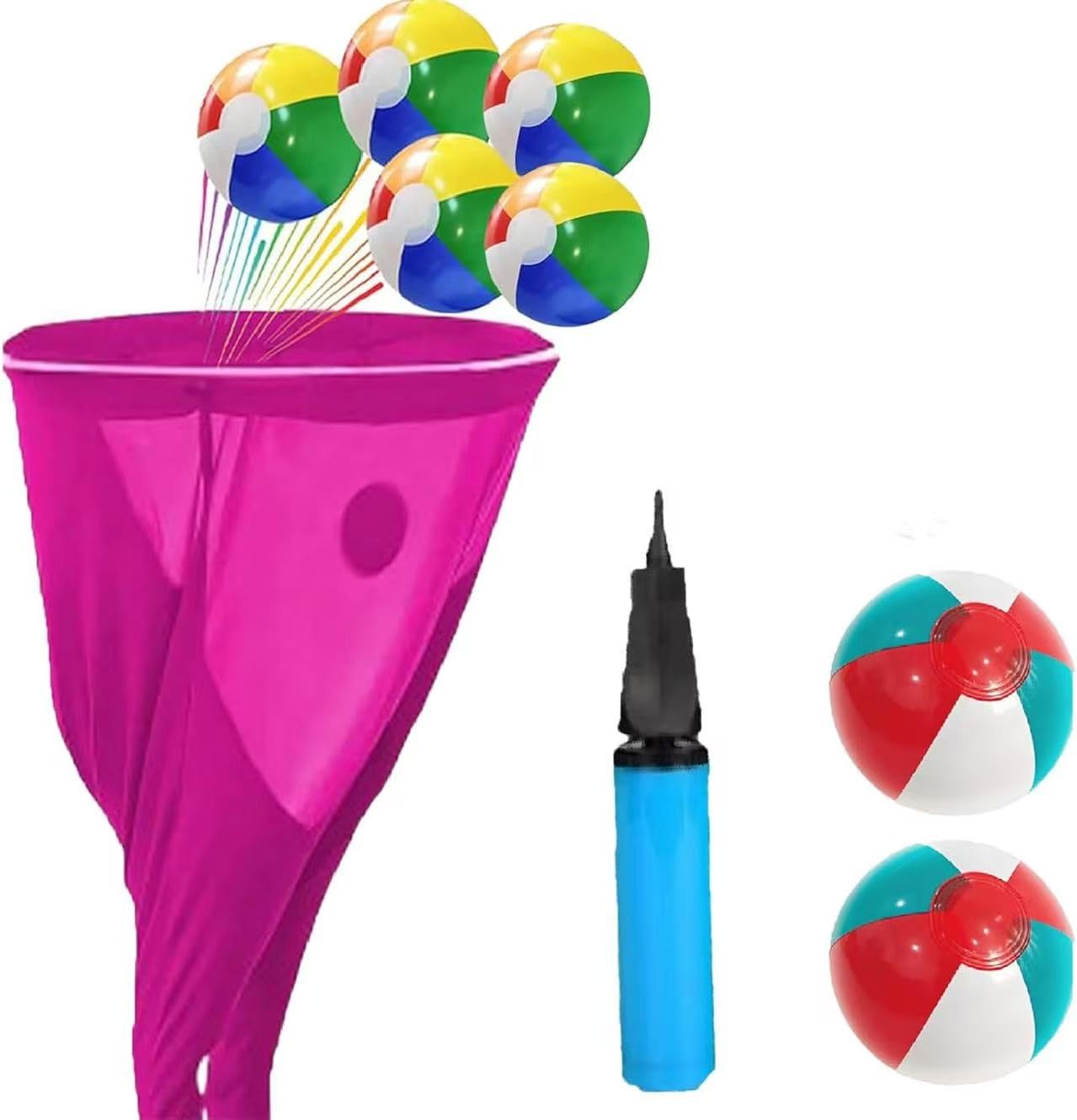 4Pcs Kids Giant Granny Pants Yard Game with Pump  Super Fun Outdoor Toss Game Set: 1 Pair Oversized Pants + 2 Bouncy Balls, Perfect for Kids Birthdays, Playdates & Family Backyard Fun