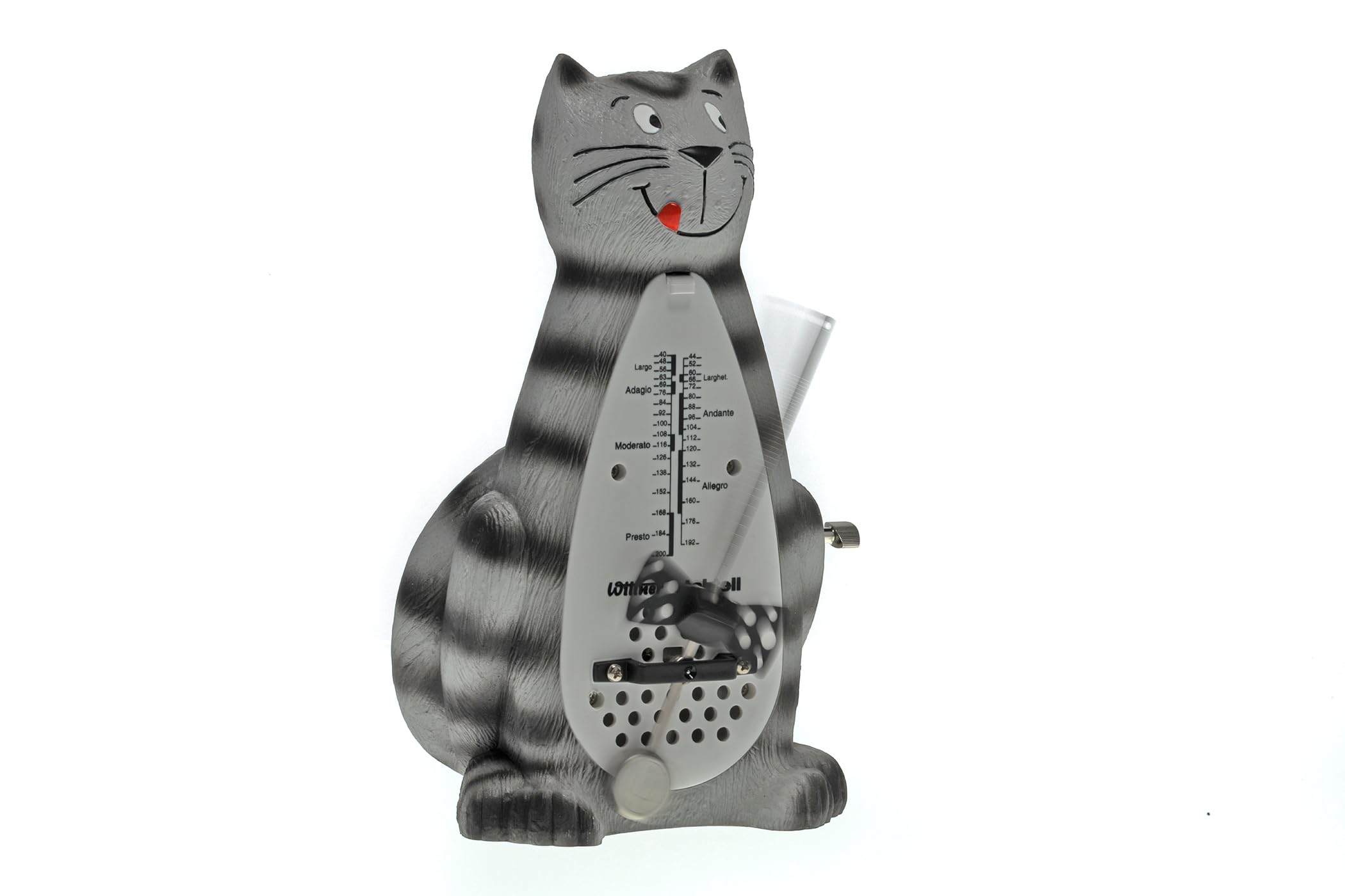 Wittner Metronom Taktell Tierform Serie 839 - Kunststoffgehäuse - Ohne Glocke - Kater - Mechanisch zum Aufziehen - Keine Batterien erforderlich - Made in Germany