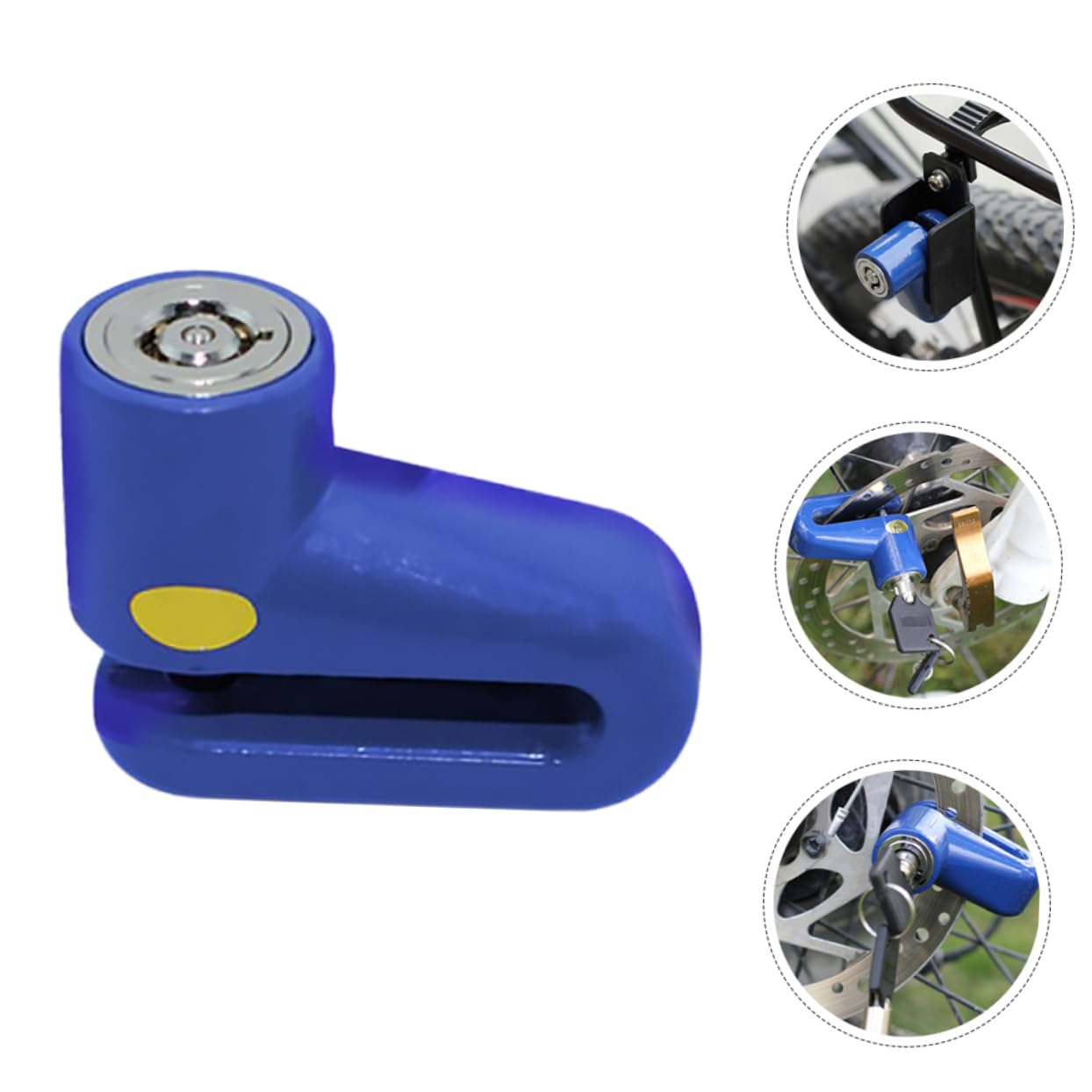 iplusmile 6piezas Cerradura De Disco Antirrobo para Motocicletas y Bicicletas De Diseño Compacto y Portátil Seguridad Robusta Compatible Diversos Modelos