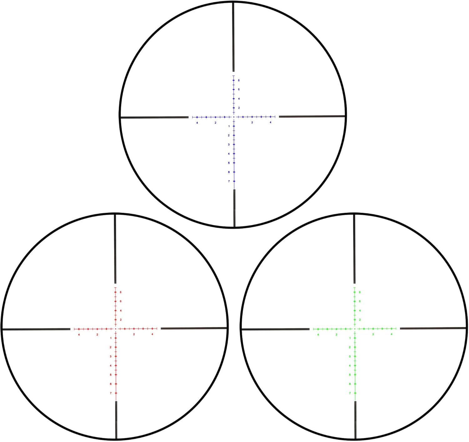 Rifle Scope Side Parallax Adjustment Hunting Rifle Scope Red, Green Illuminated Scope for Rifles Long Range (WKP3-12X44)