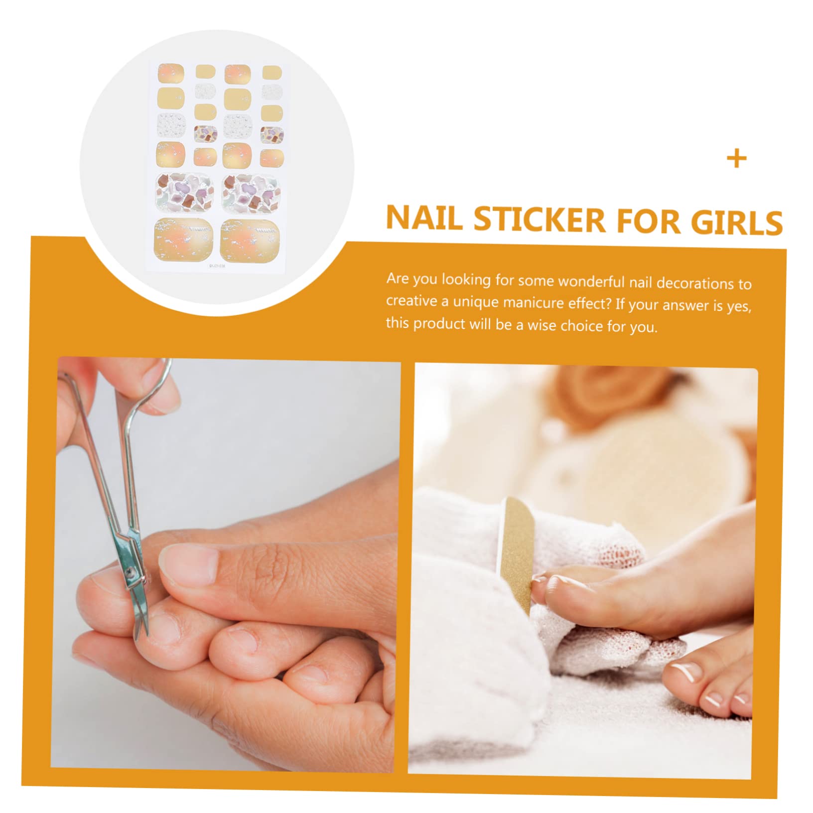 5 Set Adesivi Per Unghie Autoadesivi Decorativi Per Unghie Dei Facili Applicare Per Manicure Te Per Donne E Amiche 8 Fogli*5