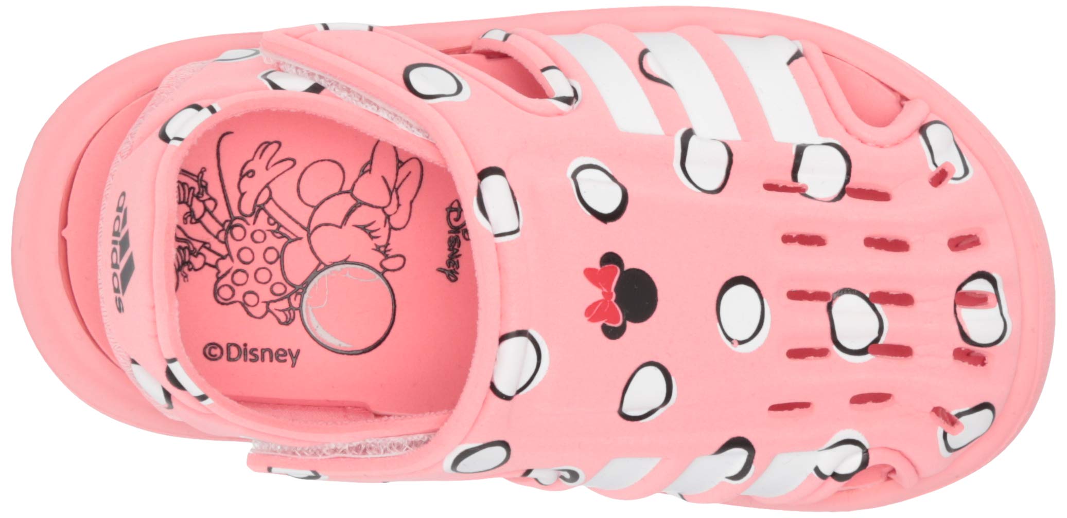 adidas Kids Water Slide Sandal, Super Pop/White/Black, 9 US Unisex Toddler
