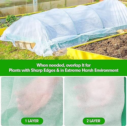 OAHAO Gartenvlies Frostschutz Pflanzendecke 40g/m² Vliesstoff Gartenbau Vlies Winterschutz für Pflanzen… – Ansicht 6
