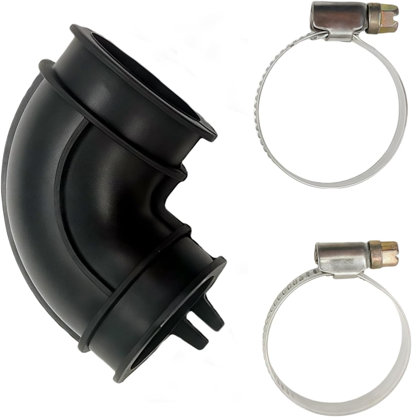 Upgrade WD24X33918 compatibility WD19X25460, WD19X25700 Dishwasher Circulation Pump To Sump Elbow Hose and Clamps Kit Includes Two Clamps For some GE dishwasher