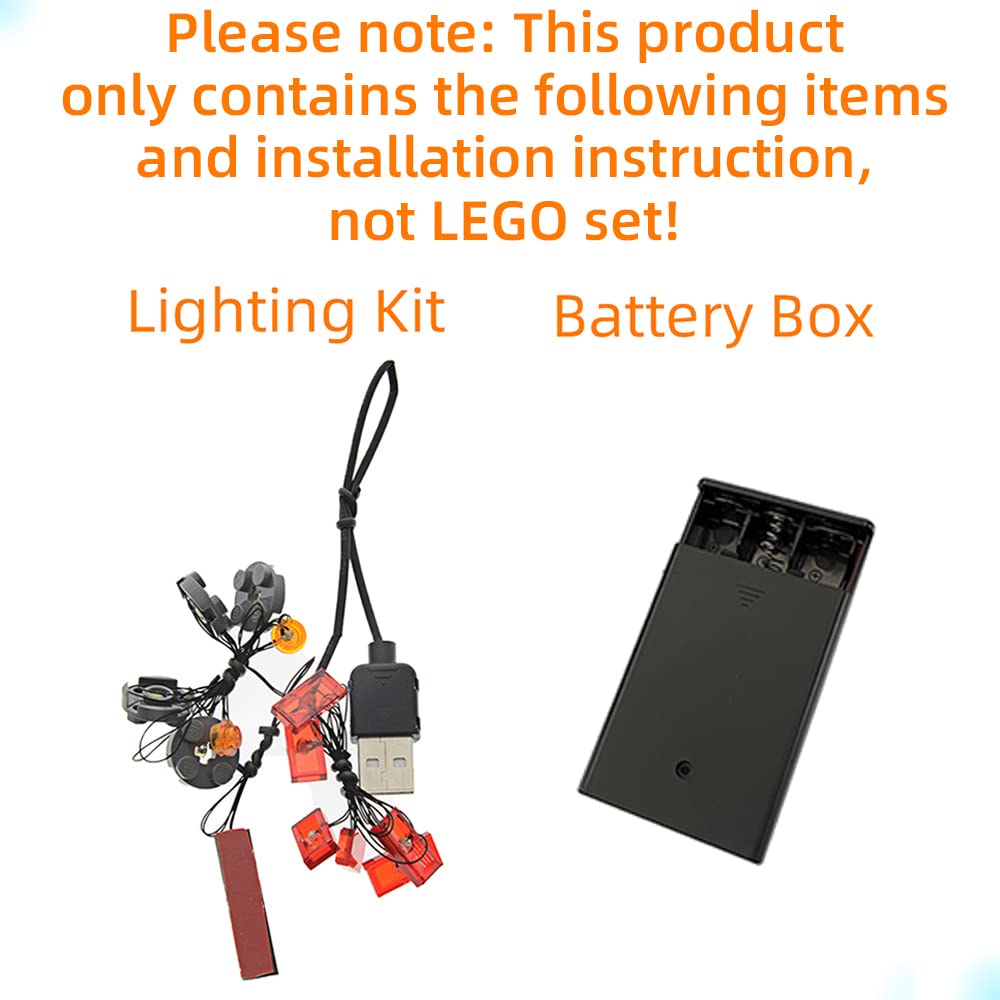 GEAMENT Kit de Luces LED por Dom's Dodge Charger - Compatible con Lego Technic 42111 (Juego Modelo no Incluido)