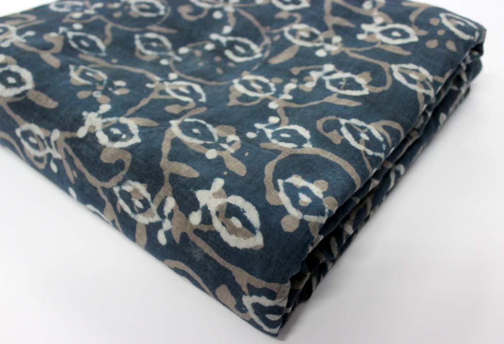 Tkanina bawełniana z nadrukiem blokowym, ręcznie drukowana, indyjska tkanina, miękka tkanina bawełniana firmy The Yard, Jaipuri Kurti Print materiał na szale, letnią sukienkę (10