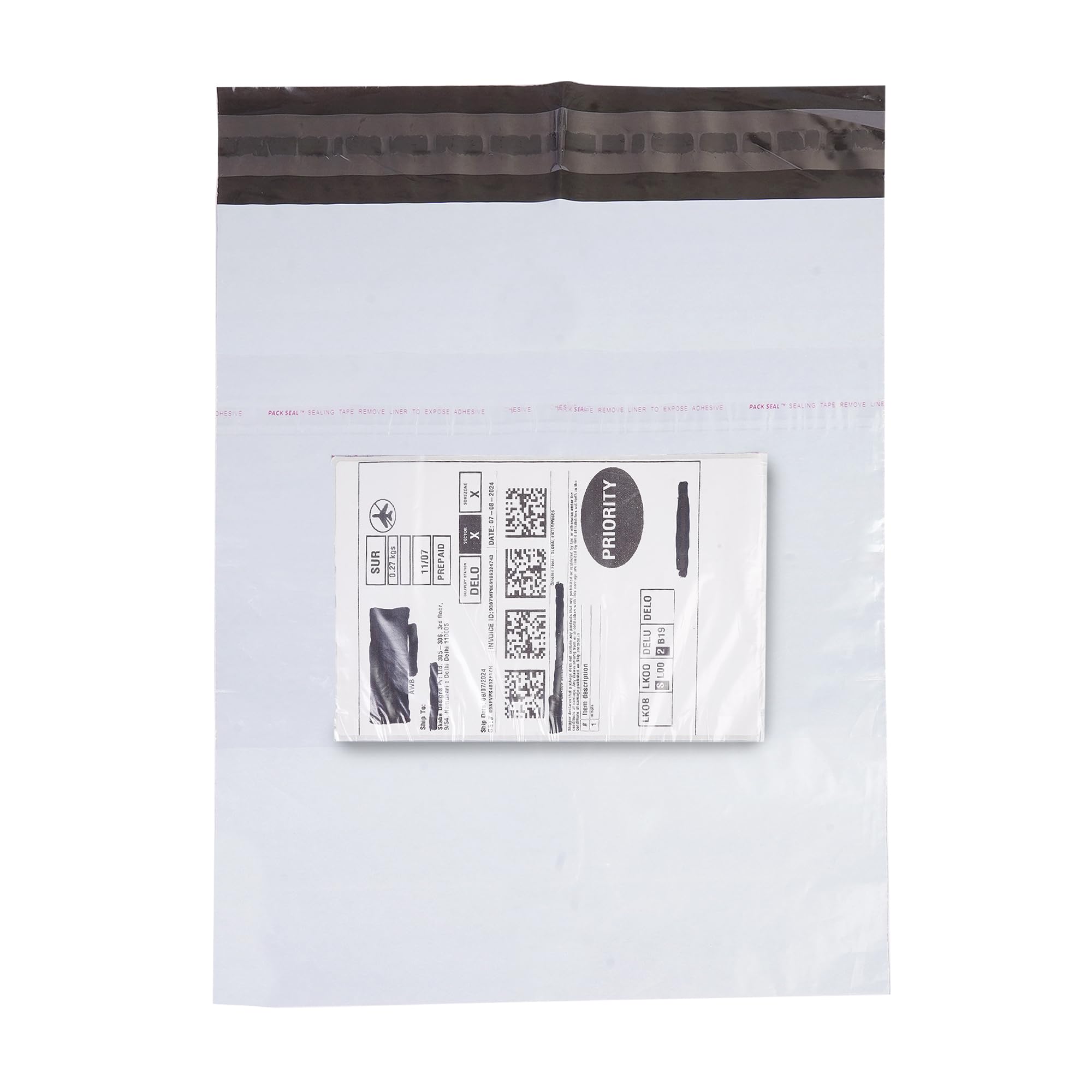 ROBGREEN Unprinted Plain Online Courier Packaging Bag With Pod Jacket Cover Thin But Very Strong And Full Strecth Pack Of (100) (8X10)