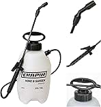 Chapin 16200 2-Gallon Made in USA Garden Pump Sprayer with Ergonomic Handle, Trigger Shut Off, Adjustable Cone Nozzle and in-Tank Filter, for Spraying Weeds, Insects, Fertilizers, Translucent White