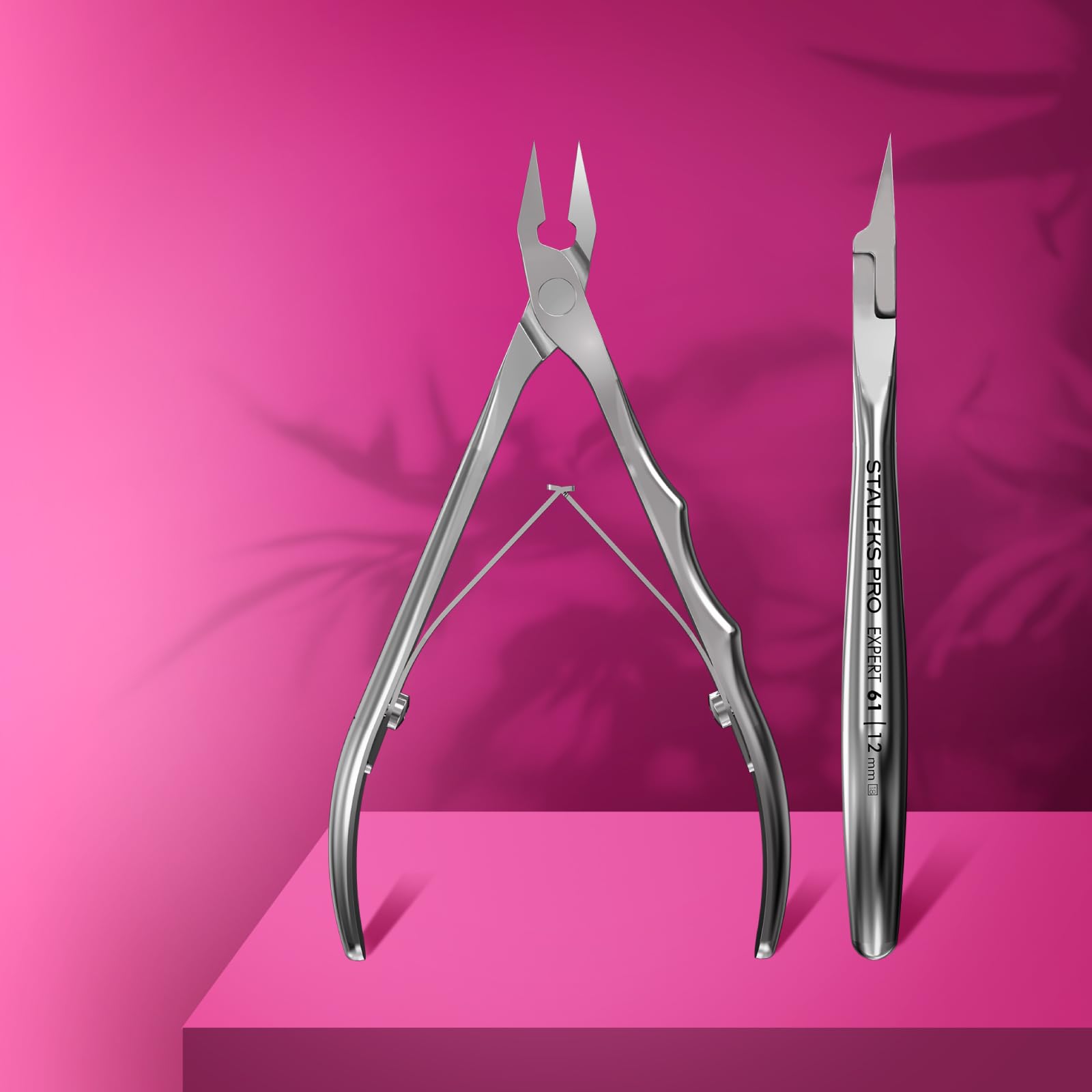 Staleks Pro Expert, Pince à Ongles Incarnés Professionnelle, Acier Inoxydable, Lames Ergonomiques 12 mm Affûtées à la Main, Droites, NE-61-12