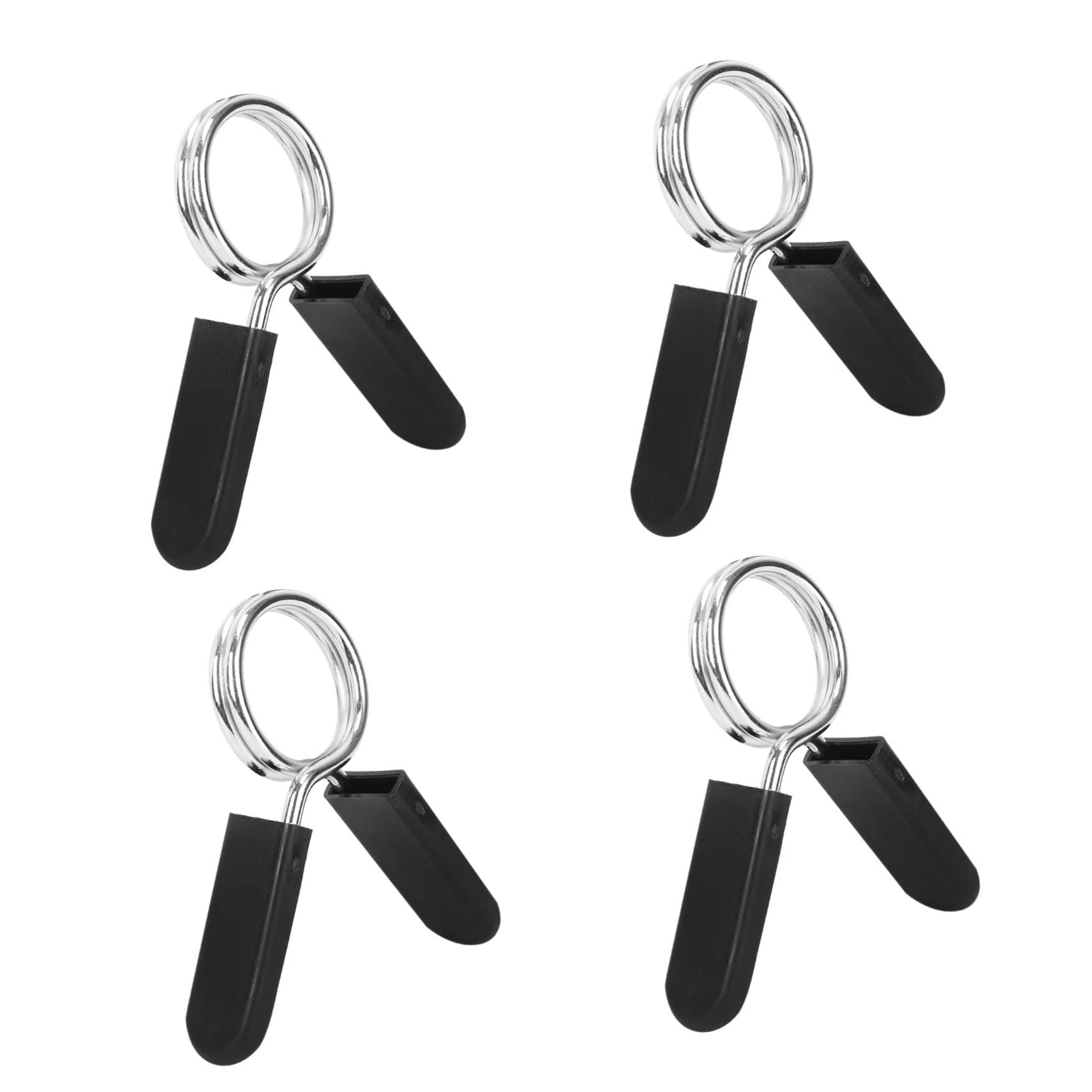 GRIRIW 4Pcs Spring Clip Barbell Collars Durable Dumbbell Clamps for Weightlifting Secure Grip for Powerlifting Accessory for Strength Training