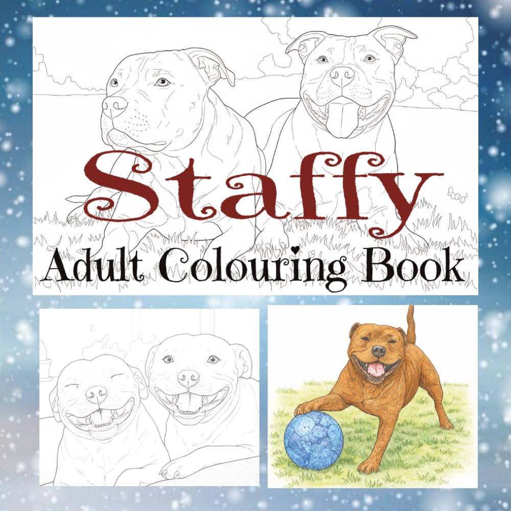 Staffy Adult Colouring Book (Dog breeds colouring books for adults)
