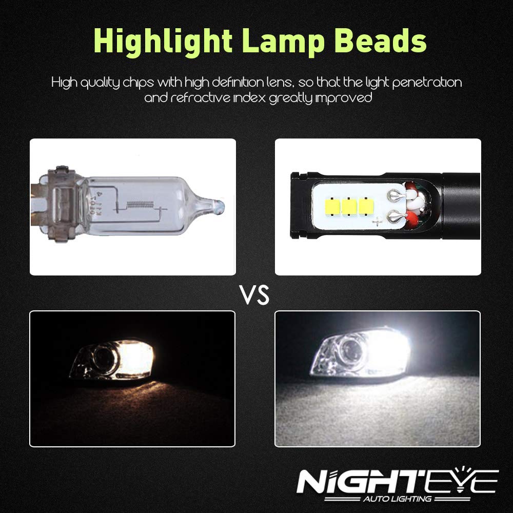 LEDS NIGHTEYE 2x 72W 9000LM H7 Lâmpada Light 6500K LEDS NIGHTEYE 2x 72W 9000LM H7 Lâmpada Light 6500K