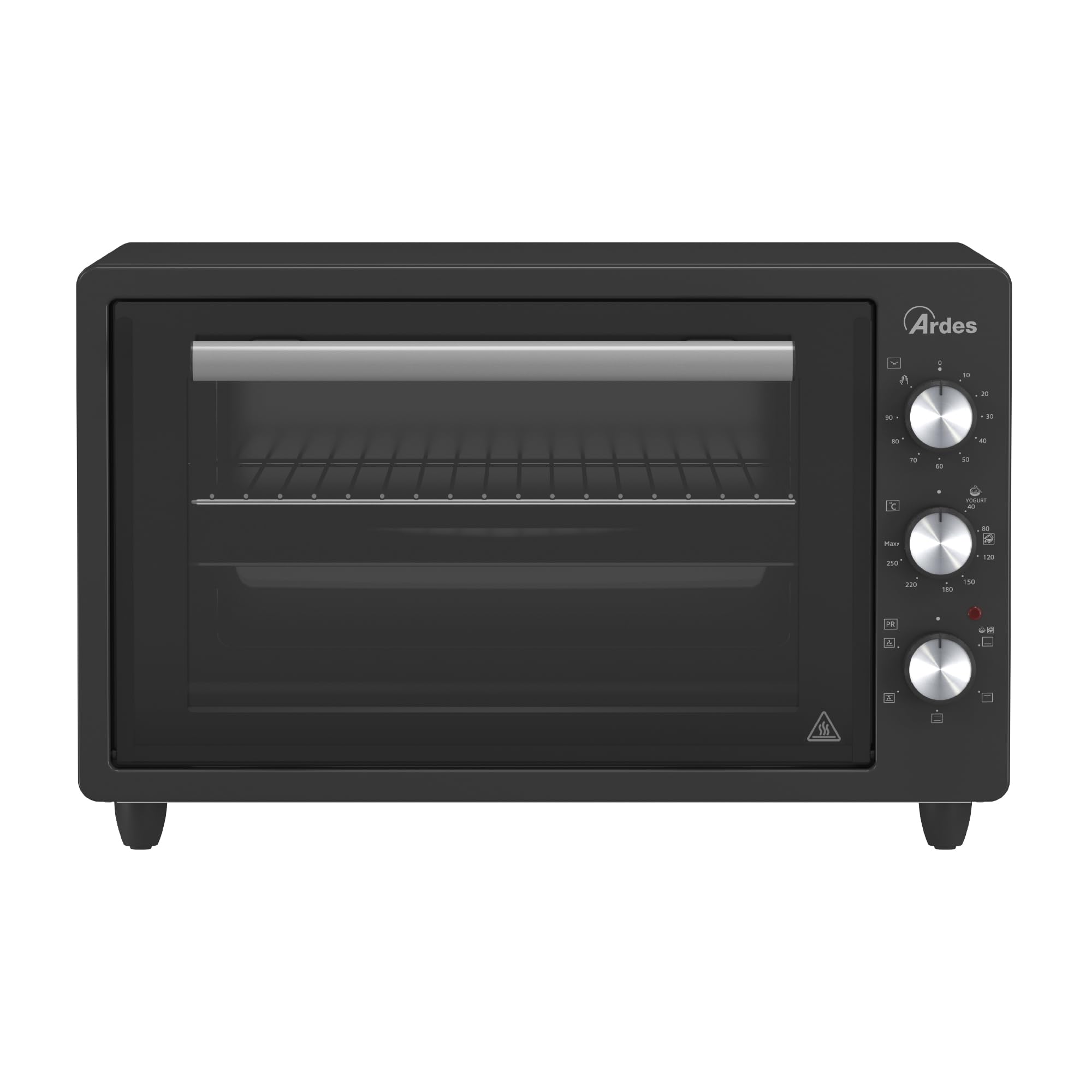 Ardes KRATOS 37L Forno Elettrico Ventilato 37 Litri con 5 Modalità di Cottura, Termostato 40-280°C, Timer 90 Minuti, Luce Interna e Doppio Vetro