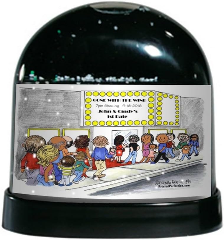 PrintedPerfection.com Personalized Movie Marquee Snow Globe Gift