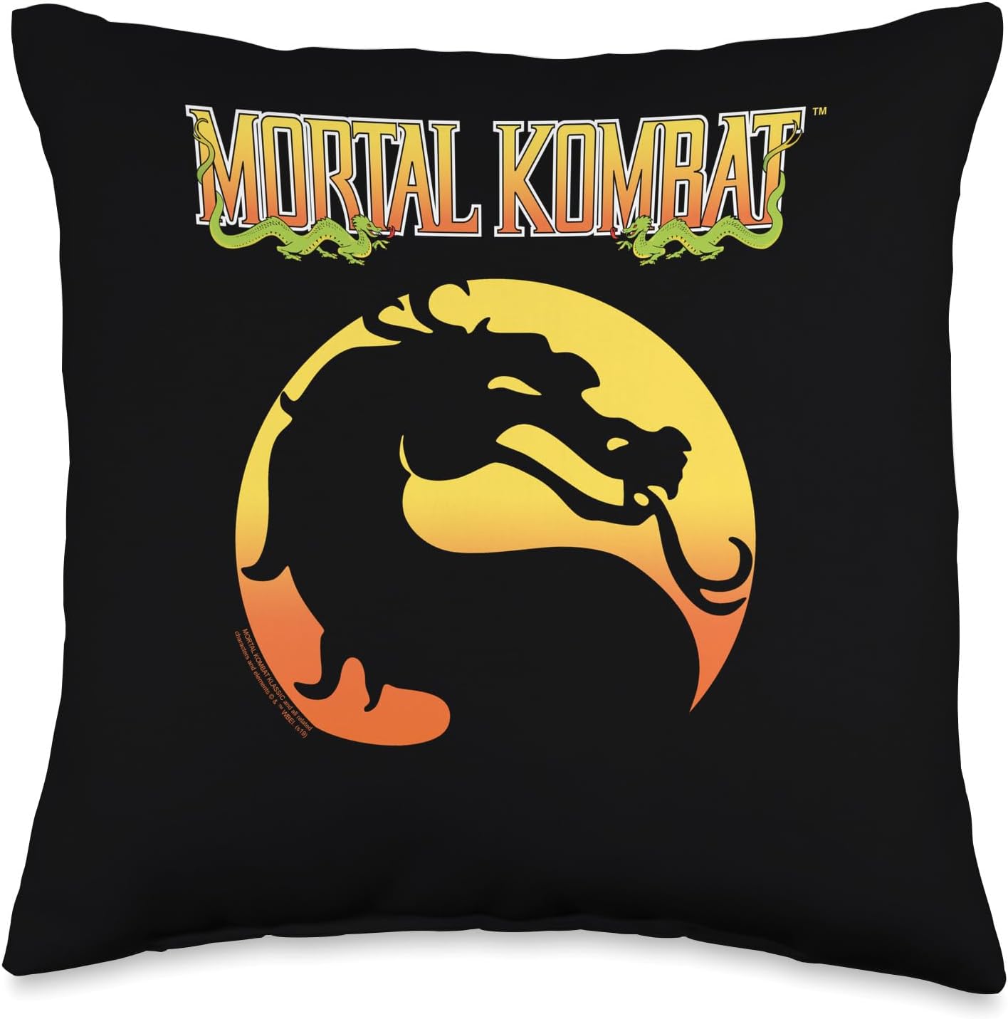 Mortal Kombat Klassic Logo Throw Pillow