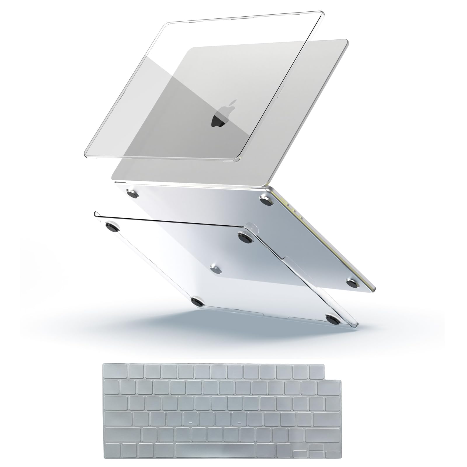 Amazon.com: KEROM Crystal Clear Case for MacBook Air 13 inch 2026