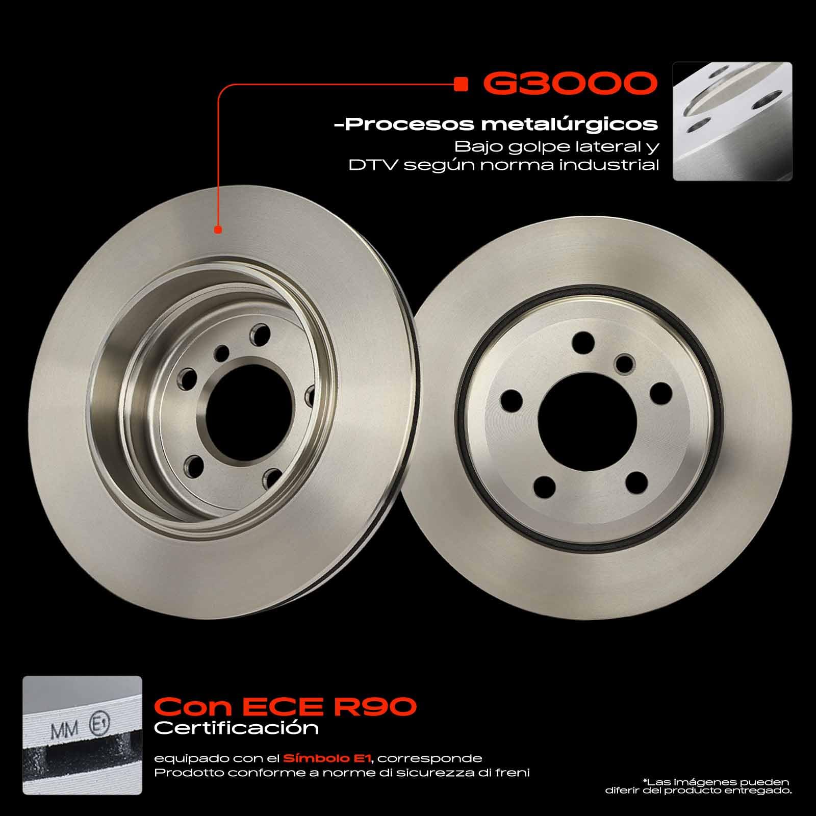 Frankberg 2 discos de freno 4 pastillas de freno | Compatible con: X3 E83