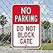 SmartSign - T1-1096-HI_12x18 No Parking - Do Not Block Gate Sign by | 12