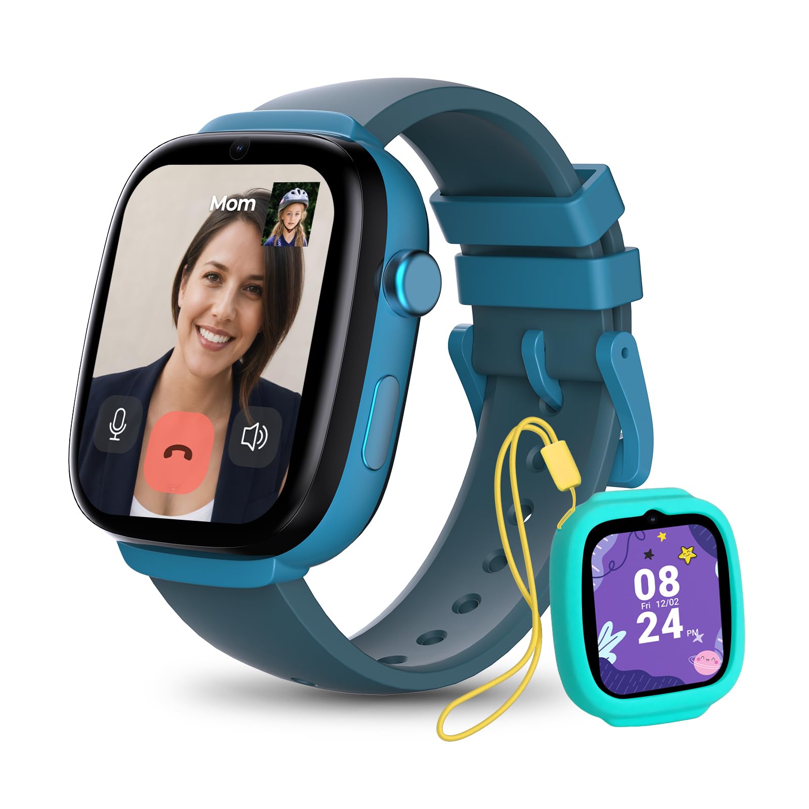 Smart Watch per bambini MX3 | Videochiamata 4G LTE e GPS Tracker | Pulsante SOS e Zone Sicure | Modalità Classe e Controlli Parentali, Registro Compiti e Umore, IP68, Smartwatch per bambini dai 4 ai