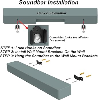 Wall Mount for Samsung, Sony, Vizio, Roku Speakers - Rear, Satellite, Surround Sound & Bookshelf Speakers