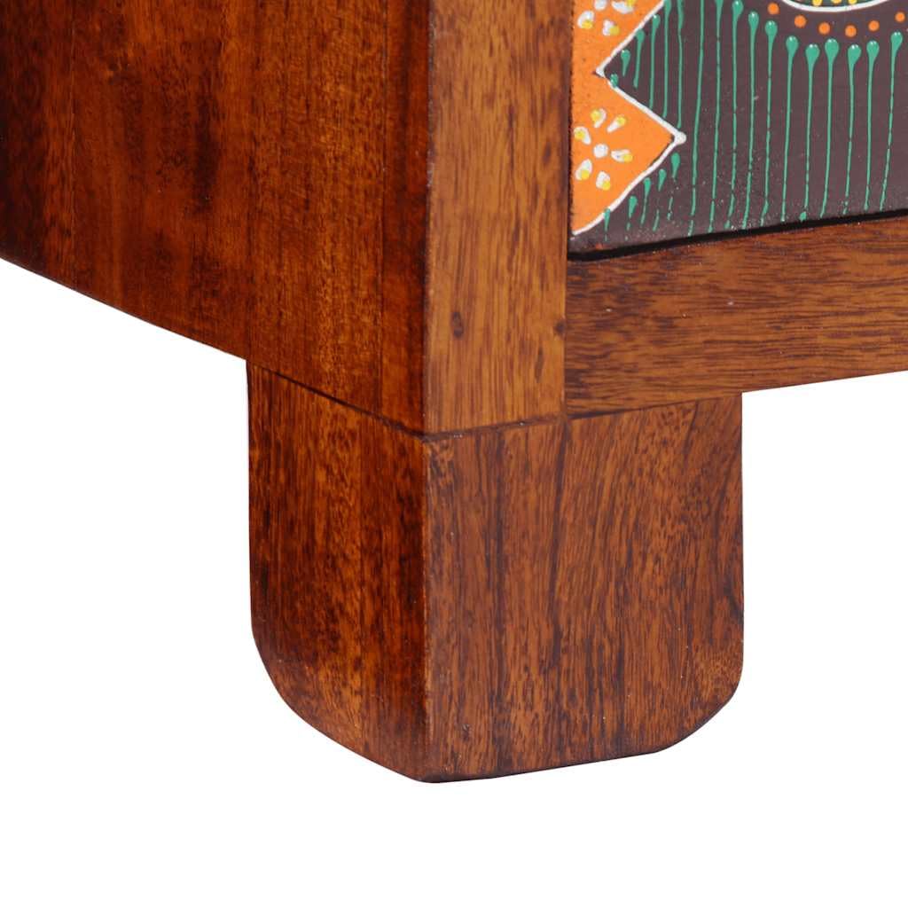 vidaXL Mesita de Noche 40x40x60 cm Madera Maciza de Acacia, mesilla de Noche, Mueble de Cama, Mesa Auxiliar para Dormitorio, mesita Auxiliar