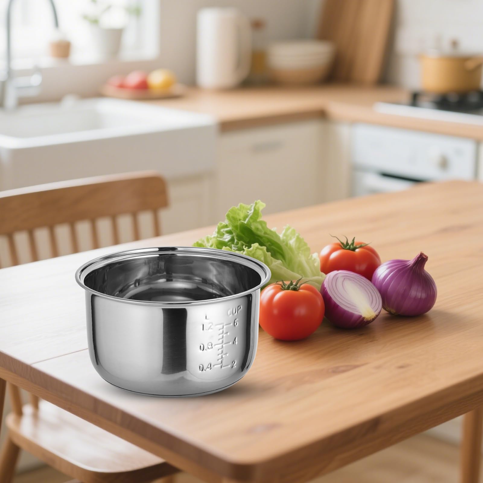 Pot intérieur en acier inoxydable 304 de 3,17 l compatible avec Zojirushi NS-TSC10 multi-cuiseur à riz (5,5 tasses) pour cuiseur à riz de cuisine