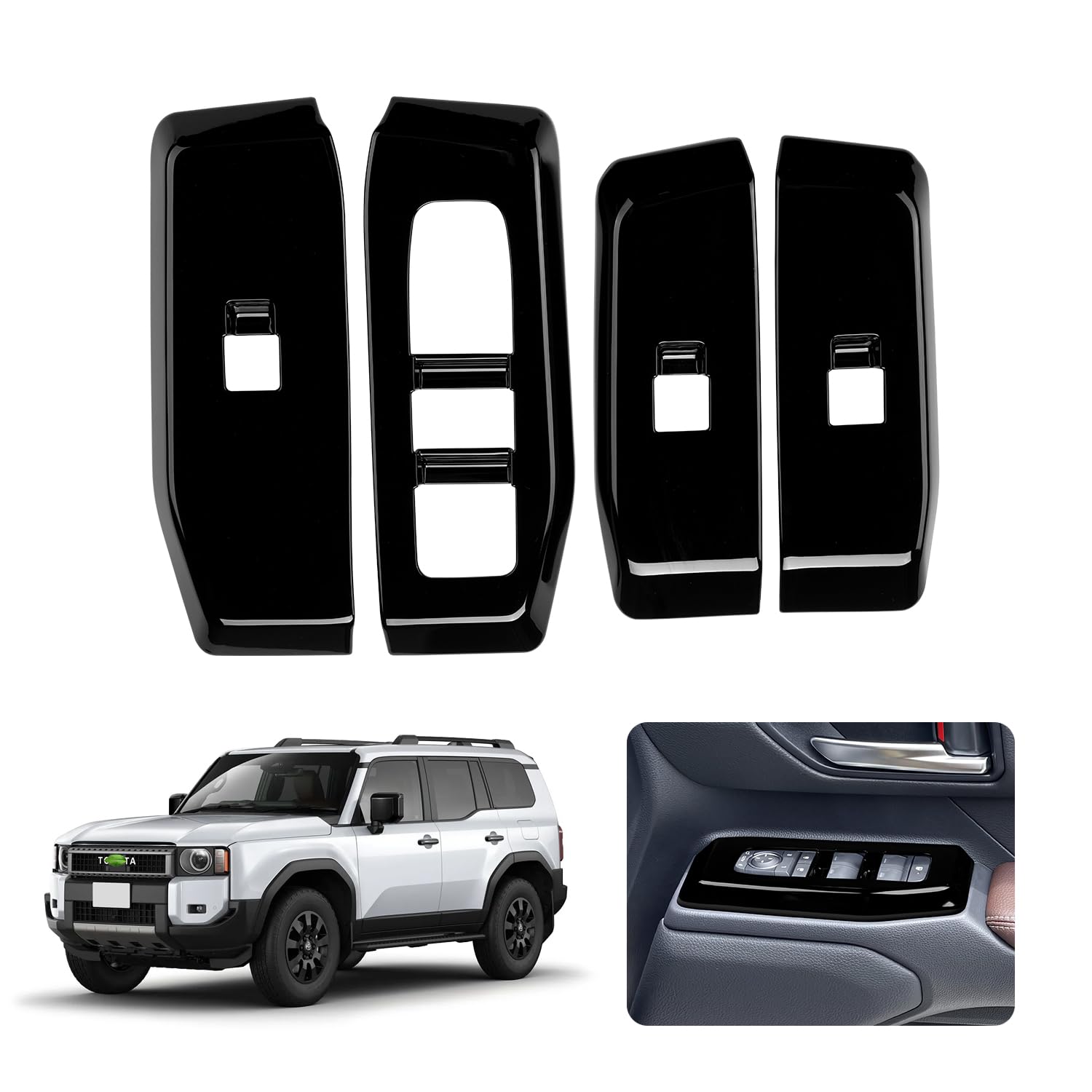 ランドクルーザー250 パワーウィンドウスイッチパネルとドアハンドルカバー ランドクルーザー250 パワーウィンドウスイッチパネルとドアハンドル