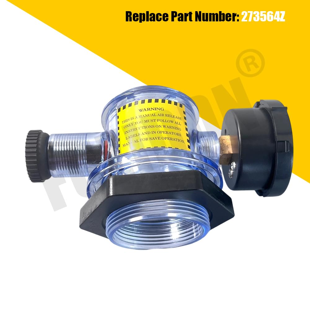 Gruppo valvola di sfogo aria manuale 273564 273564Z per filtro a sabbia per piscina e spa, compatibile con Pentair Triton II, Triton C, TR100C, TR140C, valvola di sfiato dell'aria di ricambio